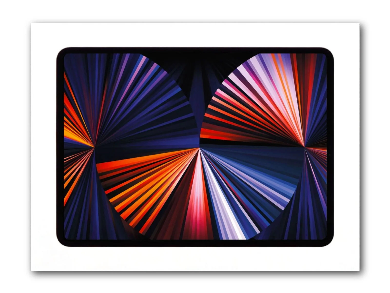Displine Whiz flush mount, white powder coated, holding an iPad