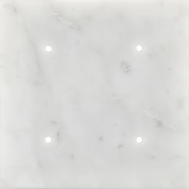 A 4-fold Tense Intensity front in Carrara Bianco marble, with four LED dots