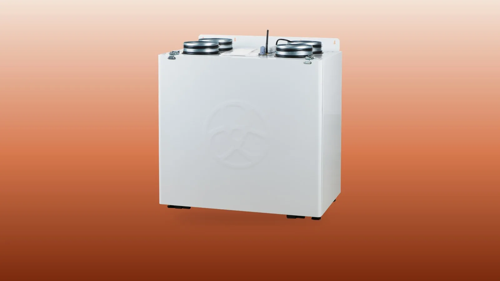Blauberg Komfort EC SB 350 HRV unit on a warm orange gradient